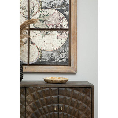 Sipari Dark Mango Wood Carved Sideboard