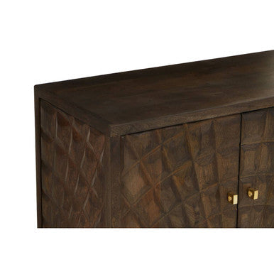 Sipari Dark Mango Wood Carved Sideboard