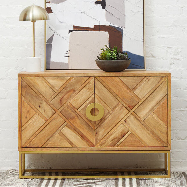 Sedea Natural Mango Wood 2 Door Sideboard