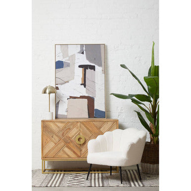 Sedea Natural Mango Wood 2 Door Sideboard