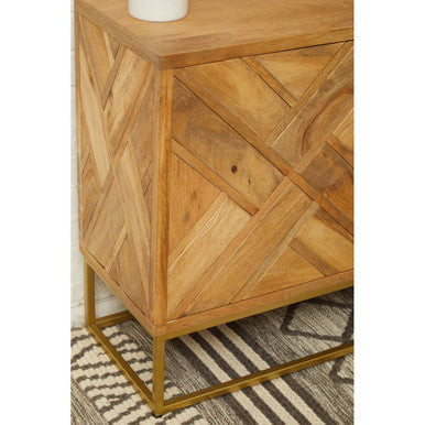 Sedea Natural Mango Wood 2 Door Sideboard