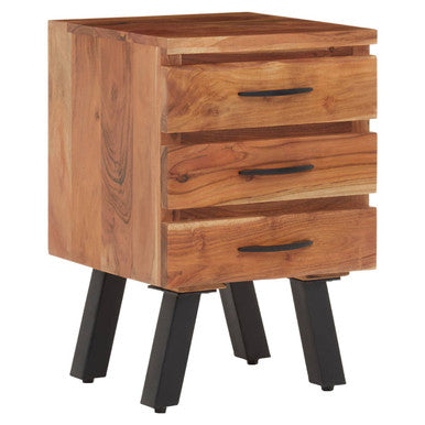 Nashik Natural Acacia Wood 3 Drawer Chest