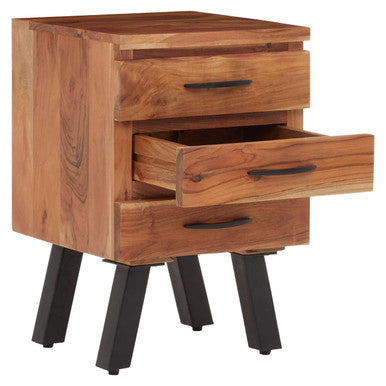 Nashik Natural Acacia Wood 3 Drawer Chest