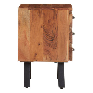 Nashik Natural Acacia Wood 3 Drawer Chest