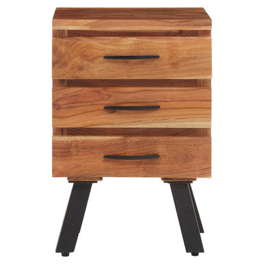 Nashik Natural Acacia Wood 3 Drawer Chest