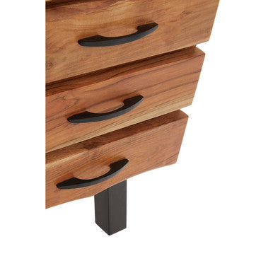 Nashik Natural Acacia Wood 3 Drawer Chest