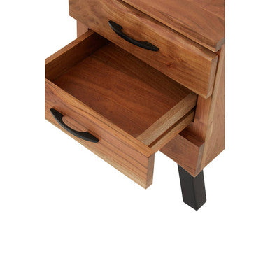 Nashik Natural Acacia Wood 3 Drawer Chest