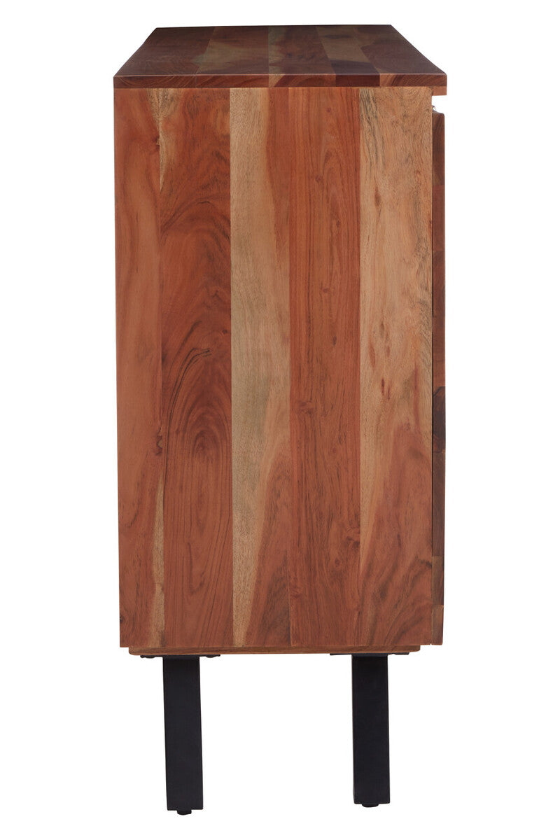 Nashik Natural Acacia Wood 2 Door and 3 Drawer Sideboard