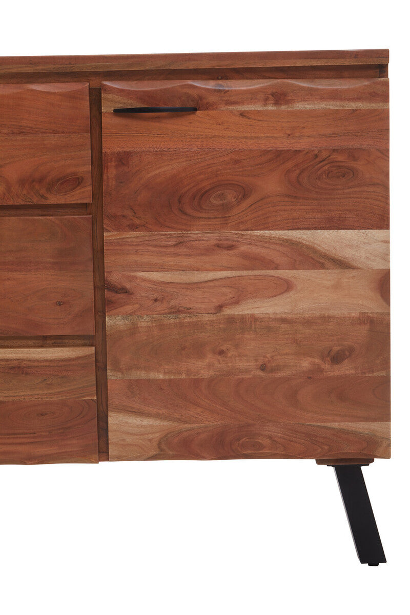 Nashik Natural Acacia Wood 2 Door and 3 Drawer Sideboard