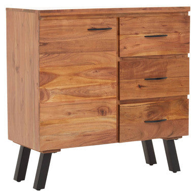 Nashik Natural Acacia Wood 1 Door and 3 Drawer Sideboard