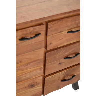 Nashik Natural Acacia Wood 1 Door and 3 Drawer Sideboard