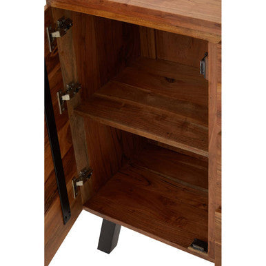 Nashik Natural Acacia Wood 1 Door and 3 Drawer Sideboard