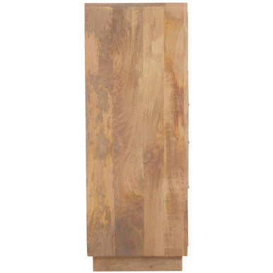 Salem Natural and Black Mango Wood 4 Drawer Chest