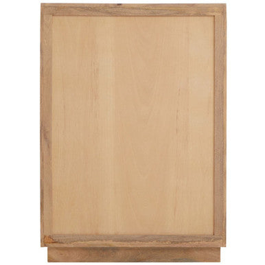 Salem Natural and Black Mango Wood 4 Drawer Chest