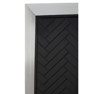 Kochi Black Mango Wood 1 Door and 4 Drawer Cabinet