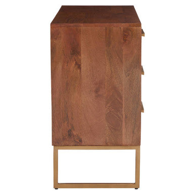 Gaya Natural Mango Wood 1 Door and 3 Drawer Sideboard