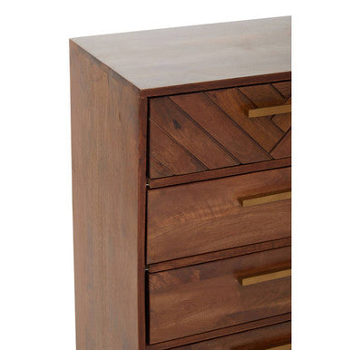 Gaya Natural Mango Wood 5 Drawer Chest