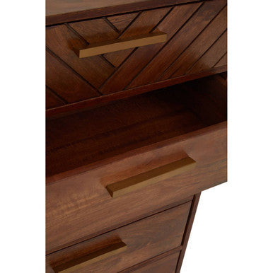 Gaya Natural Mango Wood 5 Drawer Chest