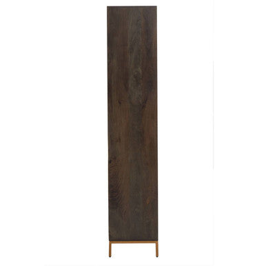 Patna Grey Finish Mango Wood Tall Cabinet