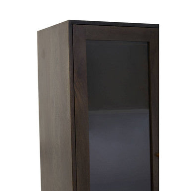 Patna Grey Finish Mango Wood Tall Cabinet