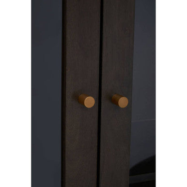Patna Grey Finish Mango Wood Tall Cabinet