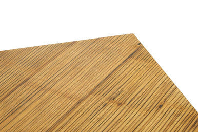 Gabor Black and Natural Bamboo Small Square Coffee Table