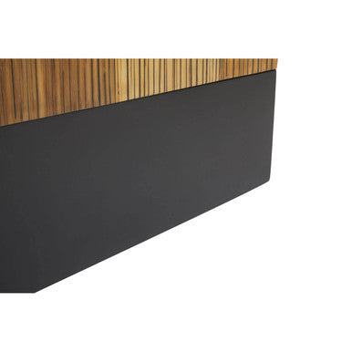 Gabor Black and Natural Bamboo Large Square Coffee Table