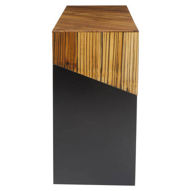 Gabor Black and Natural Bamboo Console Table