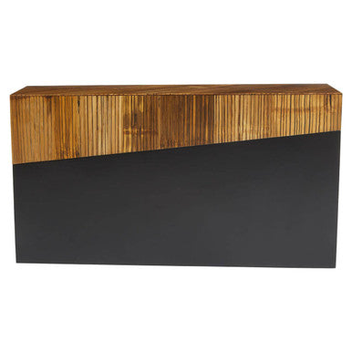 Gabor Black and Natural Bamboo Console Table