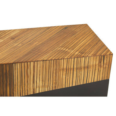 Gabor Black and Natural Bamboo Console Table