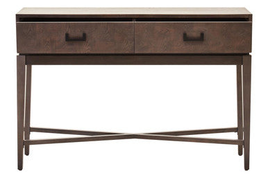 Dimaro Antique Grey Finish 2 Drawer Console Table