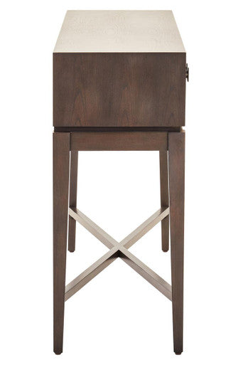 Dimaro Antique Grey Finish 2 Drawer Console Table