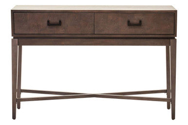 Dimaro Antique Grey Finish 2 Drawer Console Table