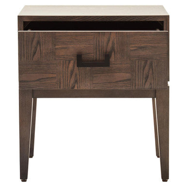 Dimaro Antique Grey Finish 1 Drawer Side Table