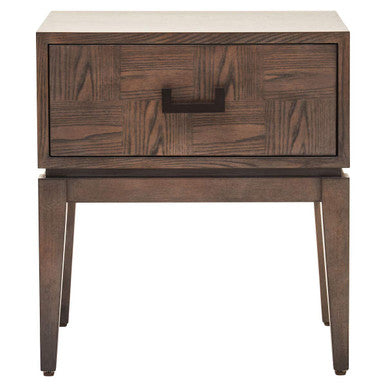 Dimaro Antique Grey Finish 1 Drawer Side Table