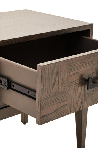 Dimaro Antique Grey Finish 1 Drawer Side Table