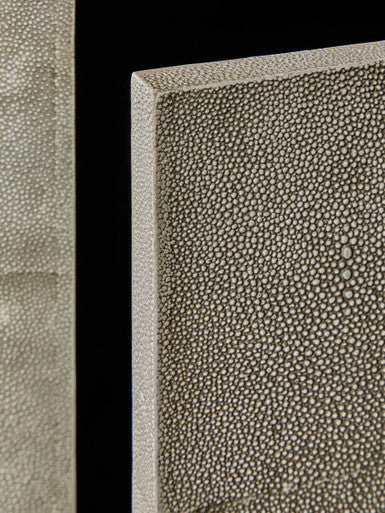 Deruta Black and Grey Shagreen Effect 4 Door Sideboard