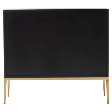 Davoli Black and Gold Finish 2 Door Sideboard