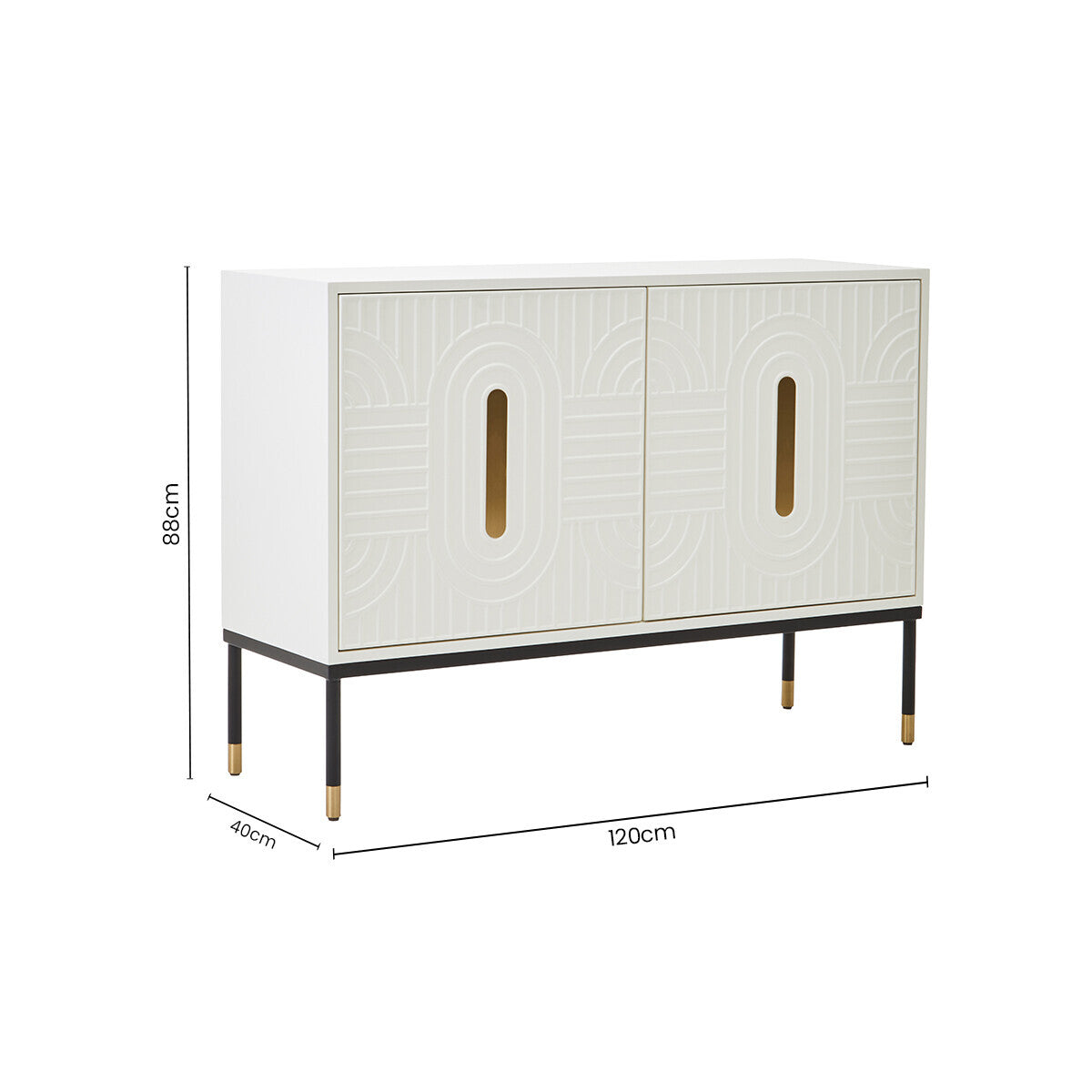 Danta Off White Wood Effect 2 Door Sideboard