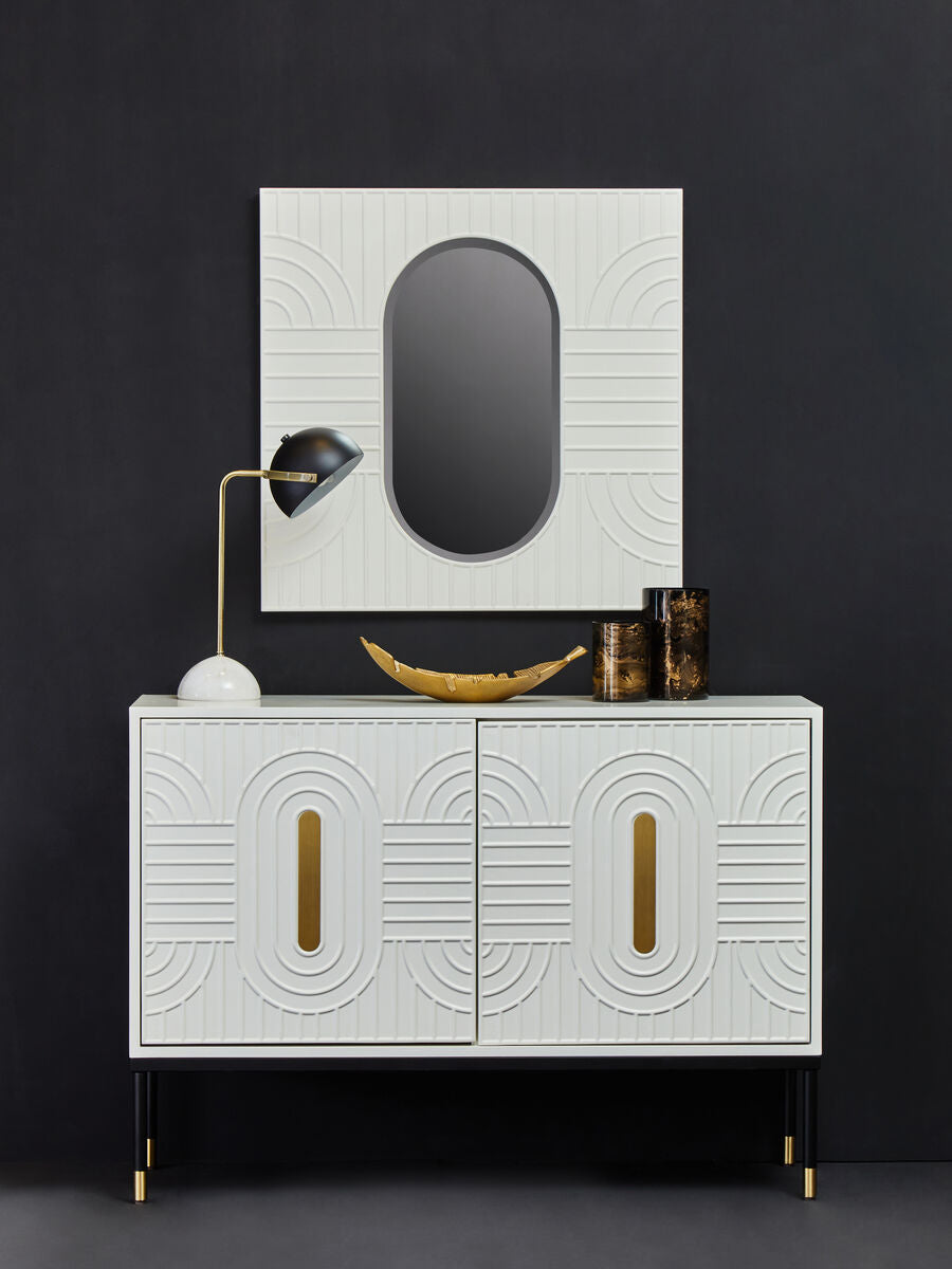 Danta Off White Wood Effect 2 Door Sideboard