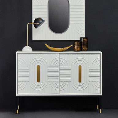 Danta Off White Wood Effect 2 Door Sideboard