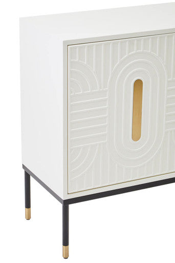 Danta Off White Wood Effect 2 Door Sideboard