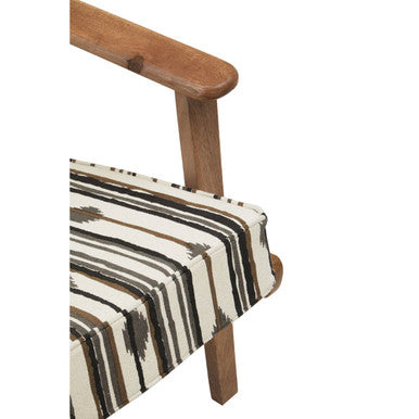 Cefena Black and White Fabric Armchair