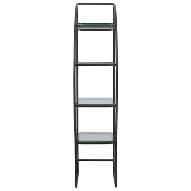 Vogue Matt Black Finish 4 Tier Right Half Moon Shelf Unit