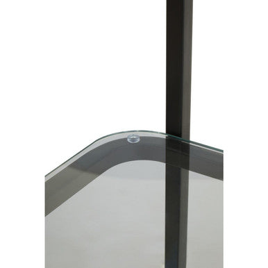 Vogue Matt Black Finish 4 Tier Right Half Moon Shelf Unit