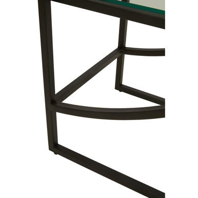 Vogue Matt Black Finish 4 Tier Right Half Moon Shelf Unit