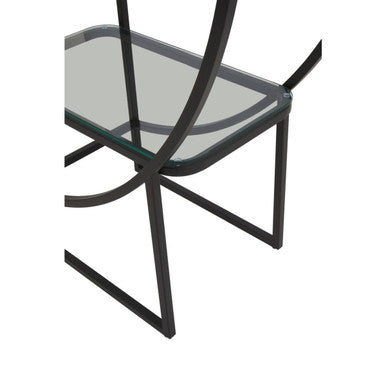 Vogue Matt Black Finish 4 Tier Right Half Moon Shelf Unit