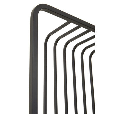 Vogue Black 5 Tier Shelf Unit with Glass Shelves