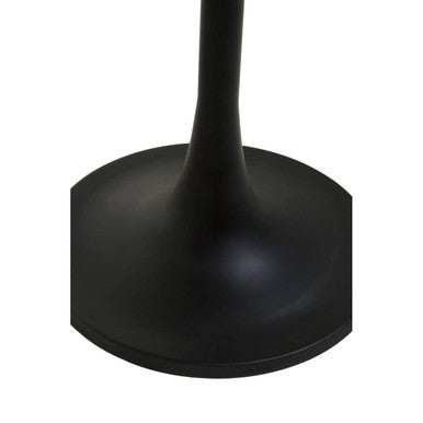 Corra White and Gold Finish Side Table with Black Base