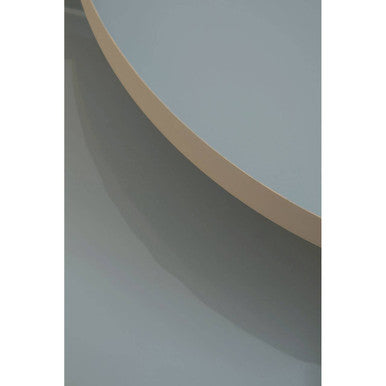 Corra Grey and Gold Finish Set of 3 Round Tray Side Tables